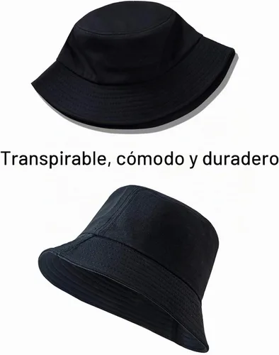 Vista 4 de NPJY Bucket Hat for Women Men Cotton Summer Packable Sun Beach Travel Cap Caqui liso.