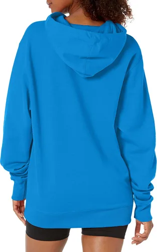 Vista 2 de Champion Powerblend - Sudadera con capucha de vellón de gran tamaño para mujer, Rojo