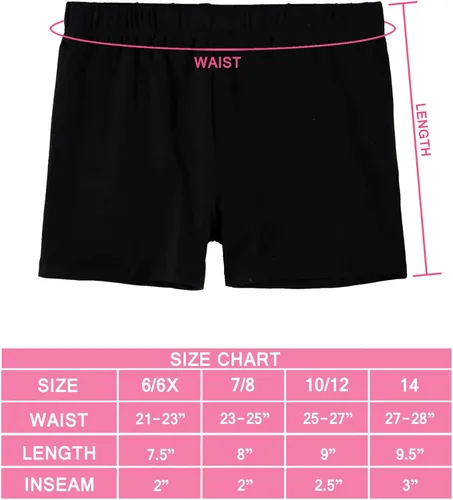 Vista 5 de Chloe B Pantalones cortos populares para niñas de algodón elástico paquete de 4 6-14