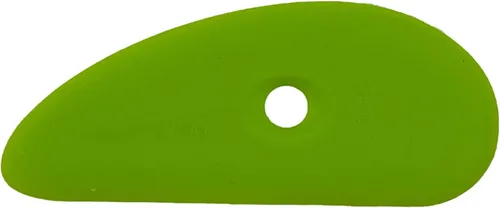 Vista 2 de Xiem Tools Costilla de arcilla de silicona ultrasuave para cerámica y cerámica (pequeña), verde