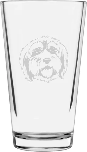 Vista 75 de Podenco Canario - Vaso de pinta de 16 onzas con temática de perro personalizado