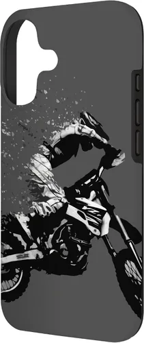 Vista 2 de Motocross Jumping Dirt Bike Rider Vintage Enduro Case for iPhone 17