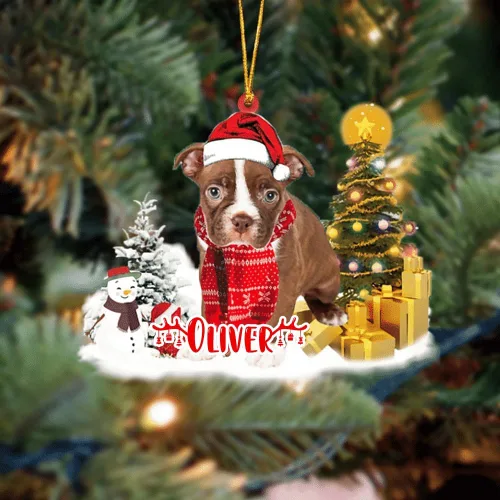 Vista 154 de NAZENTI Adorno personalizado de gato abisinio con árbol de pino, adorno de Navidad personalizado para perros amantes de las mascotas, colgante