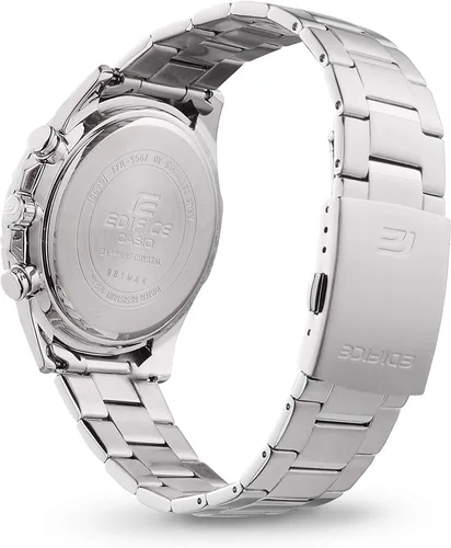 Vista 2 de Casio Reloj cronógrafo de cuarzo para hombre con correa de acero inoxidable EFR-574D-2AVUEF, plata, pulsera, plateado, Pulsera