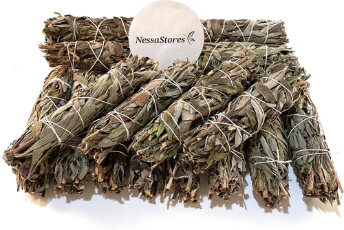 Vista 2 de NessaStores - Paquete de incienso de manchas de salvia negra de 4"-5" #JC-147 (1 unidad)