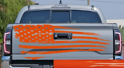 Vista 4 de Adhesivo adhesivo para puerta trasera o ventana de la puerta trasera de Estados Unidos para puerta trasera o camioneta, se adapta a Toyota Tacoma