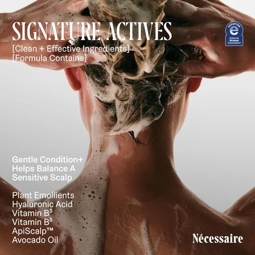 Vista 5 de Nécessaire El acondicionador. Sin fragancia. Tratamiento hidratante para cuero cabelludo + cabello. Ácido hialurónico. Hipoalergénico. Probado por