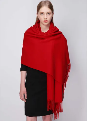 Vista 9 de RIIQIICHY Bufanda 100% de lana, chales y envolturas de pashmina para mujer, cachemira cálida para invierno, bufandas suaves más gruesas