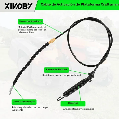 Vista 7 de 946-04173E - Cable de compromiso de cubierta compatible con Troy Bilt Pony Craftsman MTD Bolens para montar, cortacésped, tractor, máquina de patio