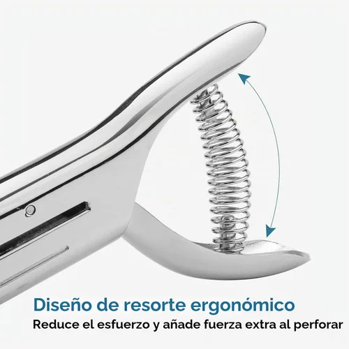 Vista 6 de MROCO Perforadora de un solo agujero de 1/4", Perforadora manual para manualidades y papel, perforadora resistente para tarjetas de papel, plástico