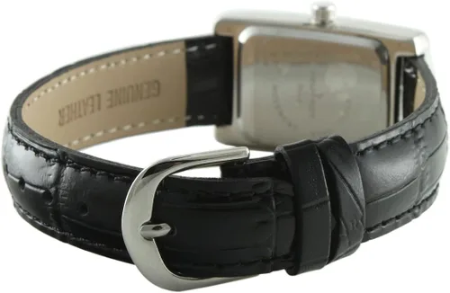 Vista 3 de Peugeot - Reloj de pulsera rectangular en forma de H para mujer con correa de muñeca a juego, Reloj de mujer en forma de H