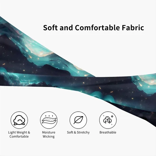 Vista 6 de Science Fiction Stars Fashionable Sports Decorative Sweatband - Comfortable and Breathable Suitable for Hiking Running Fitness Usable in All Seasons