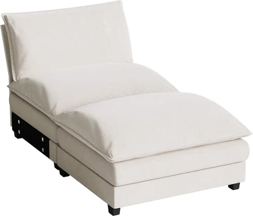 Vista 28 de Homall Sofá Seccional Modular de 80", Sofá Biplaza con Cojín de Doble Capa, Combinación DIY de Chenille Profundo Sofá Nube de 2 Asientos para Sala