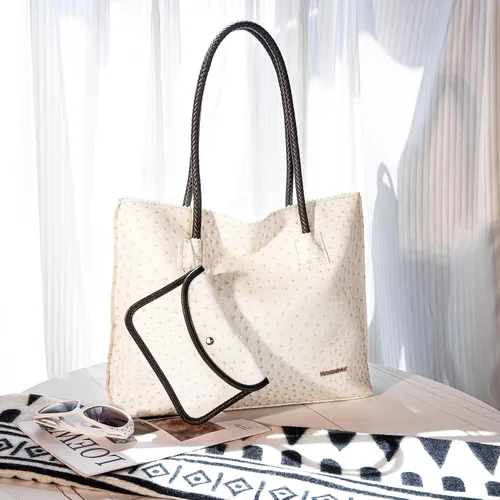 Vista 2 de Montana West Ostrich Tote Bags Women Purses and Handbags Ladies Shoulder Bags