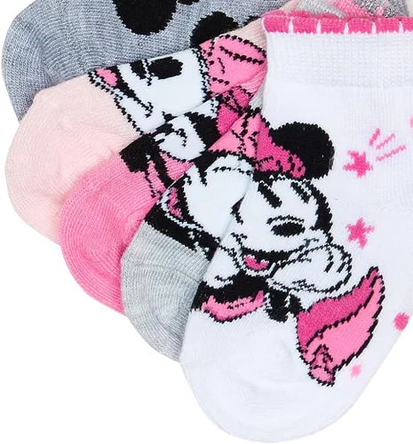 Vista 3 de Disney Paquete de 5 calcetines cortos para bebé de Minnie Mouse unisex