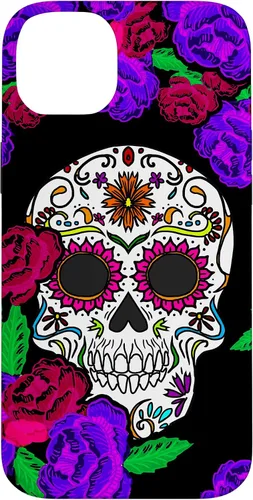 Vista 15 de Funda de regalo mexicana para iPhone 17, diseño de calavera de azúcar