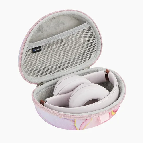 Vista 3 de Geekria NOVA - Funda para auriculares compatible con Beats Solo 4/3/2, Solo Pro, bolsa de transporte de repuesto rígida de viaje con almacenamiento