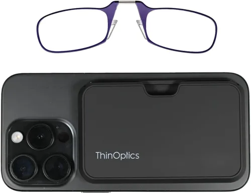 Vista 11 de Always With You by ThinOptics Classic Readers + Attachable Glasses Case Funda negra/marcos negros
