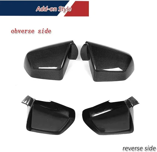 Vista 5 de Cubierta de espejo de fibra de carbono para Cadillac CTS Non-V Coupé 2009-2013 cubiertas de tapa de espejo lateral estilo adicional