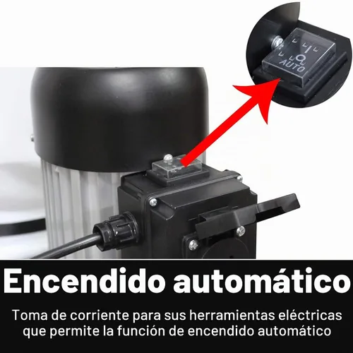 Vista 3 de BUCKTOOL Colector de polvo de arranque automático de 1.2 HP 750CFM con 3 bolsas de recolección de polvo, capacidad de bolsa de 5.4 cúbicos y 5