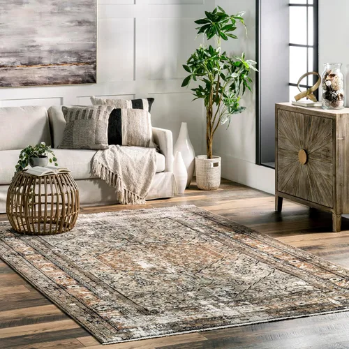 Vista 15 de nuLOOM Alfombra de interior con borlas de alto rendimiento, tejida a máquina, fácil de limpiar, duradera, sin deshilachado, 9 x 12 pies, Charvi