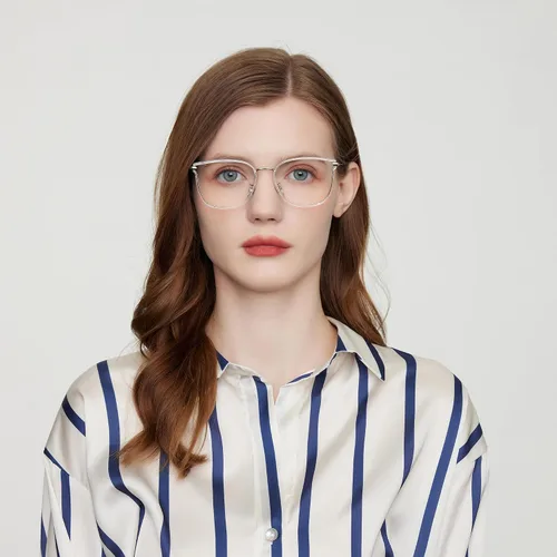 Vista 3 de GUDVUE Blue Light Blocking Glasses for Woman/Women Metal Cat Eye Ojo de gato transparente