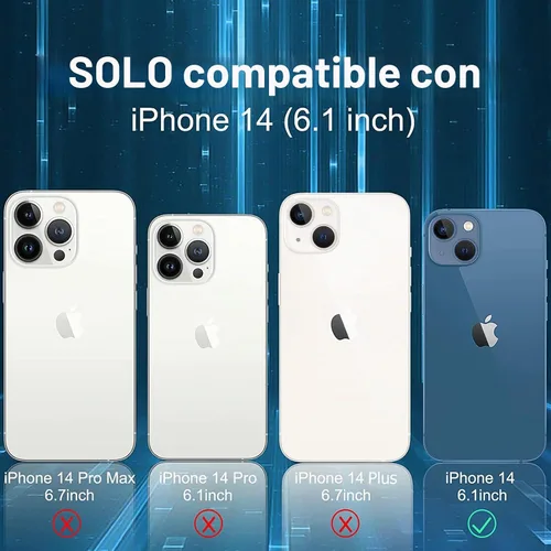 Vista 2 de Funda de batería para iPhone 14, 10000 mAh, funda protectora de carga portátil, compatible con carga inalámbrica, compatible con iPhone 14