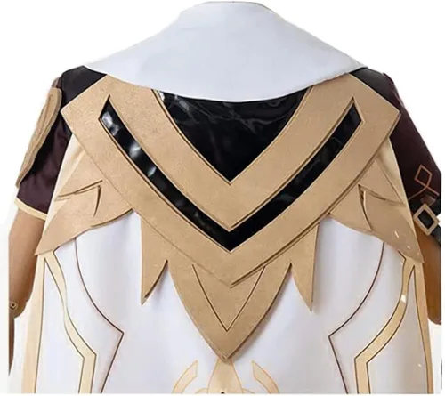 Vista 6 de Genshin Impact Cosplay Aether - Conjunto de túnica unisex para disfraz de Halloween