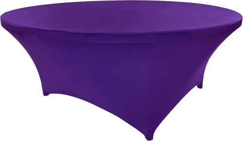 Vista 112 de Mantel de cóctel de elastano redondo de 24 pulgadas x 30 pulgadas de alto, color negro
