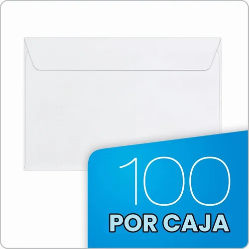 Vista 4 de Sobres de folleto Columbian 6 x 9, sin ventana, blancos, cierre engomado, sobres para envío, 100/caja (COLO915)