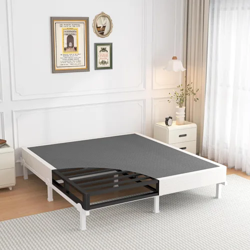 Vista 10 de ROIL Somier de 10 Pulgadas para Cama Individual, Somier Metálico Resistente con Funda de Tela, Capacidad Máxima de Peso de 3500 Libras, Fácil