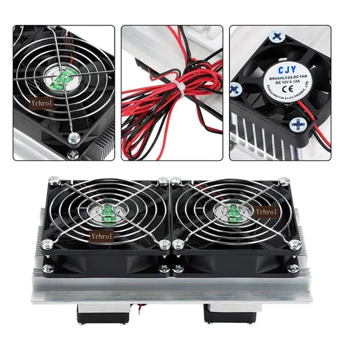 Vista 3 de Kit de sistema de refrigeración termoeléctrica Peltier de 12 V CC de 12 V, disipador de calor semiconductor, 2 ventiladores de refrigeración, 2