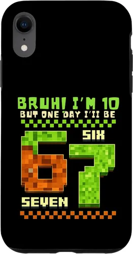 Vista 25 de Bruh I'm 10 But One-Day I'll Be 67 Retro 10th Birthday Kids Case for iPhone 17