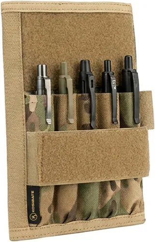 Vista 9 de KOSIBATE Funda táctica para cuaderno, funda de libro de líder militar del ejército, 8 x 5 pulgadas (negro)