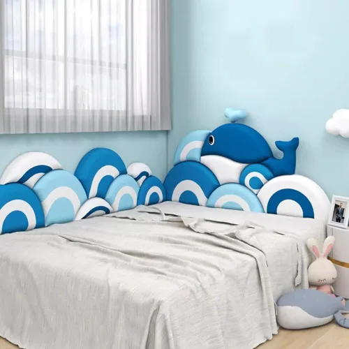 Vista 3 de Paneles de pared 3D con patrón de ballena, panel de pared 3D para niños, pegatinas decorativas de pared de tatami, papel tapiz autoadhesivo