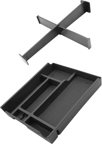 Vista 12 de Bandeja organizadora de consola central de 3 piezas y bandeja de consola compatible con Chevy Silverado 2014-2018/GMC Sierra 1500 y Silverado