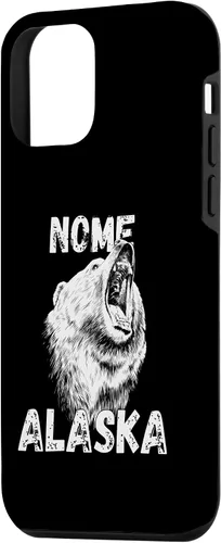 Vista 2 de Funda de recuerdo para iPhone 12 Mini Retro Nome AK Alaska City Apparel Souvenir