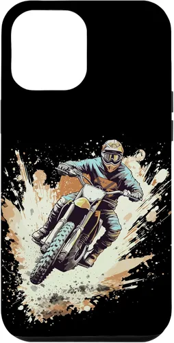 Vista 6 de Carcasa gráfica para iPhone 15 Dirt Bike Rider Motocross Racing Motocicleta