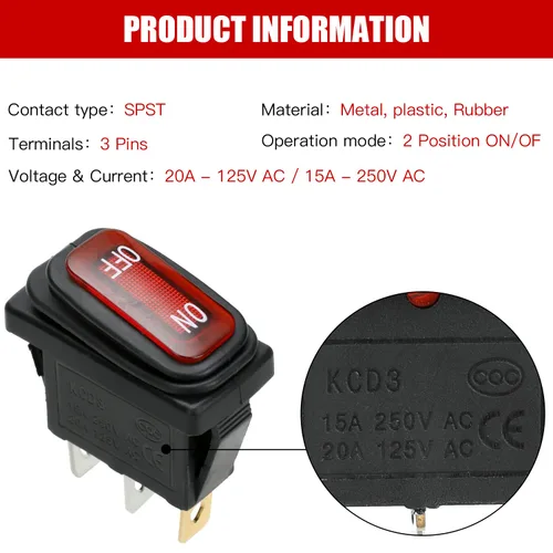 Vista 5 de GREHUA Interruptor de encendido y apagado para scooter eléctrico Razor MX350 E300 E100 E200 E325 RX200 eSpark Crazy Cart Dune Buggy Dirt Quad 500