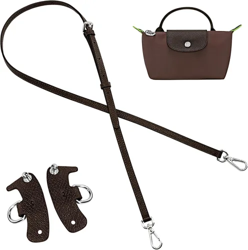Vista 9 de Jiesinlov Correa de Hombro de Cuero para Bolso de Repuesto, Kit de Conversión Ajustable para Bandolera Compatible con Mini Bolso Antracita