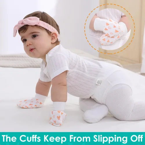 Vista 3 de Manoplas antiarañazos para bebés y niñas de 6 a 12 meses (6 pares)