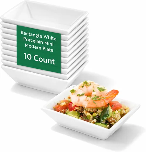 Vista 9 de Restaurantware -Cuencos para salsa de inmersión de 2 onzas, 10 platos de salsa en forma de canoa - aptos para microondas, aptos para horno, platos