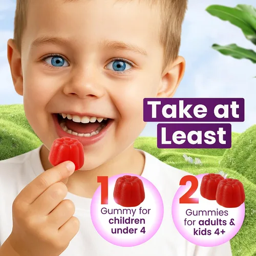 Vista 3 de Sambucus - Gomitas de saúco + vitamina C + zinc para niños y adultos, apoyo inmunológico X3, sabores naturales + ingredientes, veganas, sin OMG