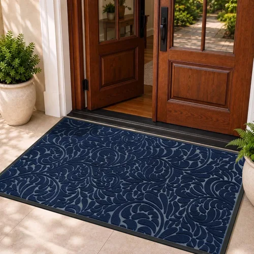 Vista 21 de Yimobra Tapete para puerta de entrada exterior, 29.5 x 17 pulgadas, impermeable, resistente, para puerta delantera, tapete antideslizante resistente