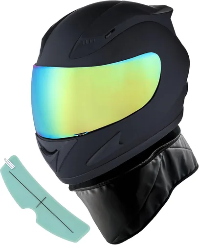 Vista 32 de 1Storm - Casco de cabeza completa para motocicleta, diseño de calavera mecánica HJDJ11