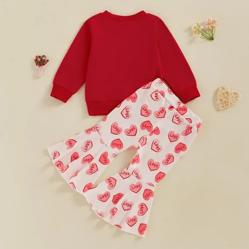 Vista 11 de Gueuusu Conjunto de ropa de manga larga para bebé niña con texto en inglés "My 1st Christmas", sudadera de manga larga con pantalones acanalados