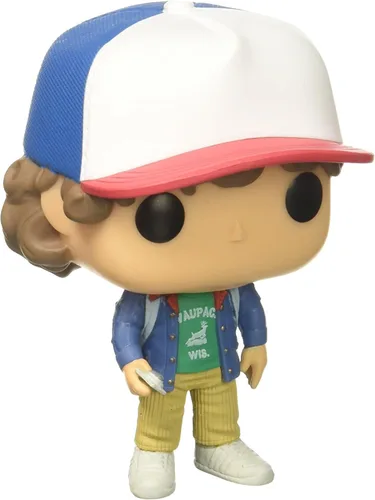 Vista 6 de POP [Stranger Things] - Figura de vinilo Dustin con brújula Funko Pop! (paquete con funda protectora compatible con Pop Box), multicolor, 3.75