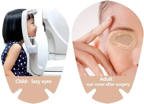 Vista 6 de 90 parches adhesivos para los ojos para adultos/niños, vendajes adhesivos no tejidos del color de la piel, vendajes para heridas para adultos/niños