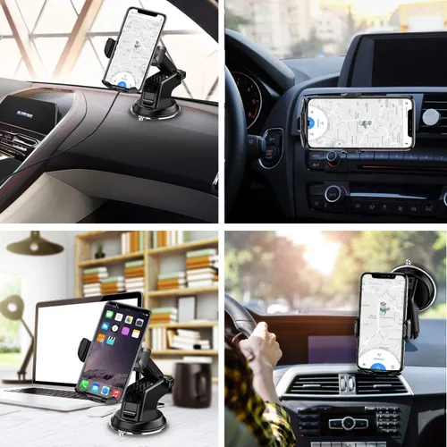 Vista 6 de Soporte inalámbrico con cargador para vehículo, con sujeción automática Qi, 10 vatios, 7.5 vatios, de carga rápida, para teléfono, soporte