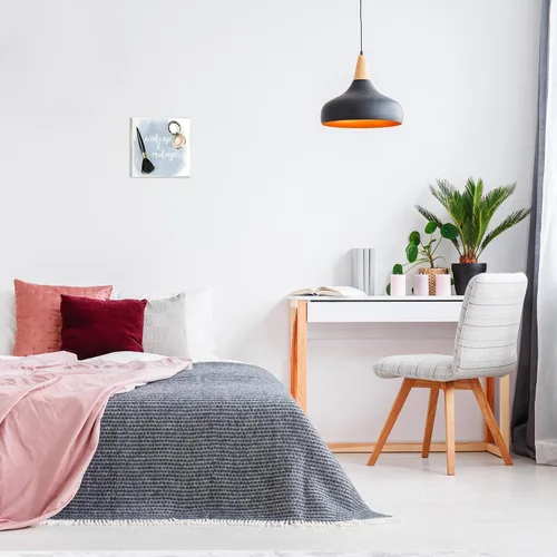 Vista 2 de Stupell Industries Grace Popp - Placa artística de pared con texto en inglés "Watercolor Wake Up & Make Up", 12 x 12 pulgadas, fácil de colgar